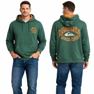 Men’s Green Pullover Hoodie XXL NWT Graphic Streetwear - Quick Silver